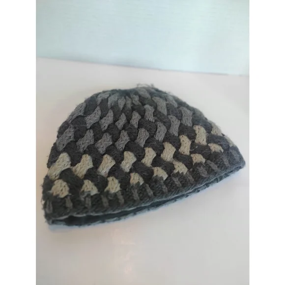 The North Face Wool Alpaca Knit Beanie Gray Lined Winter Hat One Size - Picture 12 of 13